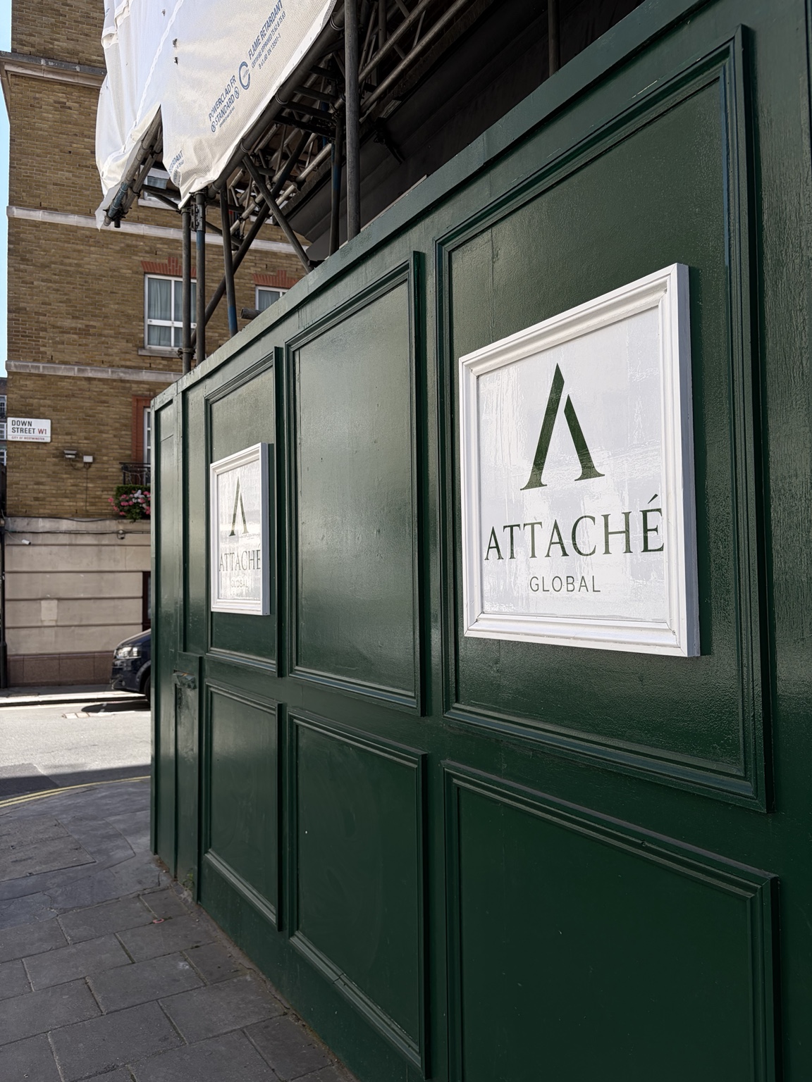 Attaché Global entrance on Hertford Street